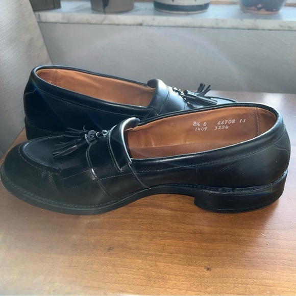 Men's Allen Edmonds Newport Black Leather Tassel Dress Loafers Shoes sz US 8.5E - Picture 7 of 12